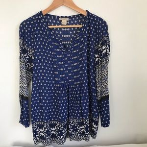SOLD Lucky Brand Boho Print Blouse